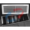 Grille de soufflage double deflexion avec registre L500xH100 blanc