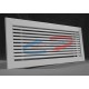 Grille de soufflage L400xH150  linéaire blanc