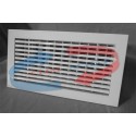 Grille de soufflage L300xH150 linéaire double deflexion blanc