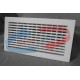 Grille de soufflage L500xH150 linéaire double deflexion blanc