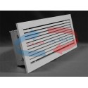 Grille de soufflage linéaire avec registre L300xH100 Blanc