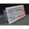 Grille de soufflage linéaire avec registre L400xH100 Blanc