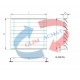 Grille de reprise pour plafond modulaire L593xH593 