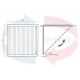 Grille de reprise pour plafond modulaire avec porte-filtre basculant L593xH593  