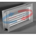 Grille de transfert à ailettes en forme de chevron avec cadre plat L300xH100