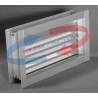 Grille de transfert à ailettes en forme de chevron avec cadre plat L300xH100