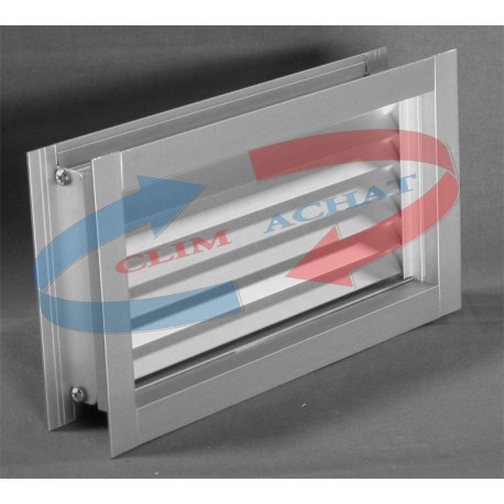 Grille de transfert à ailettes en forme de chevron avec cadre plat L400xH100