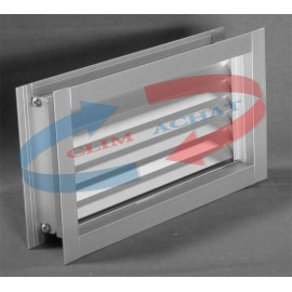 Grille de transfert à ailettes en forme de chevron avec cadre plat L500xH100