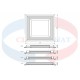 Diffuseur linéaires blanc 1 fente pour plafond modulaire L595xH595