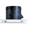 Bouche plastique  carrée blanche 4 directions Ø 160 mm (BDOP)